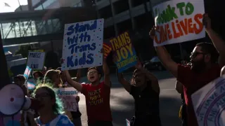 Protesters rally against closure of largest gender-affirming care center for kids in the US